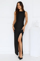 Starlit Grace Maxi Dress Black