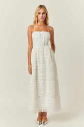 Combination Lace Maxi Dress