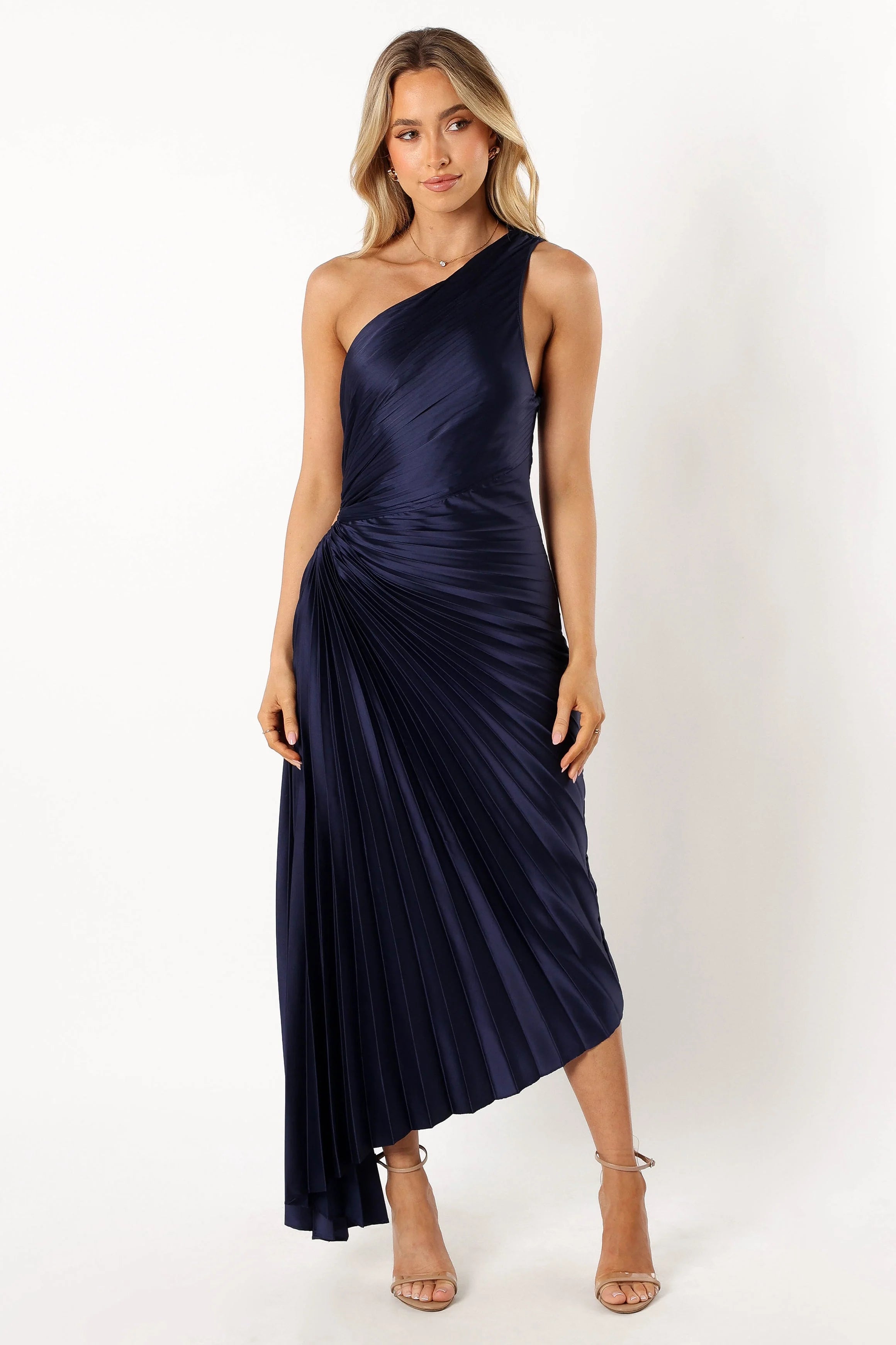 Kleo One Shoulder Maxi Dress - Navy