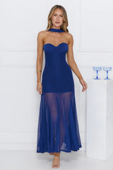 Serene Sway Strapless Maxi Dress Navy