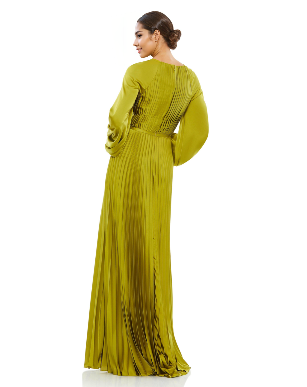 Mac Duggal 26590 Long Sleeve Formal Pleated Dress